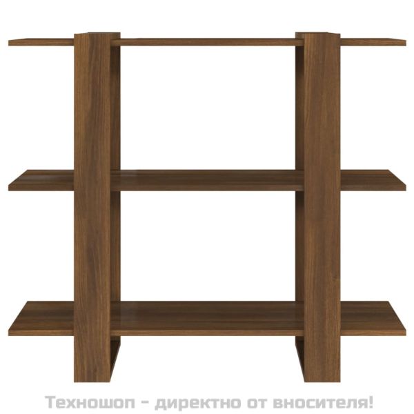 Библиотека/разделител за стая, кафяв дъб, 100x30x87 см