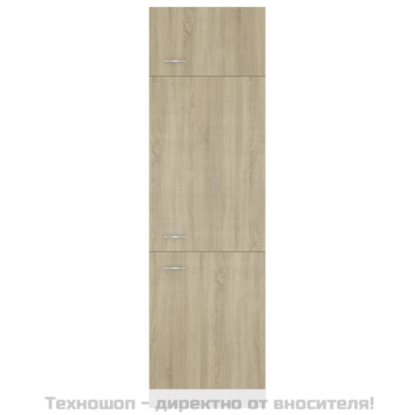 Шкаф за хладилник, дъб сонома, 60x57x207 см, инженерно дърво