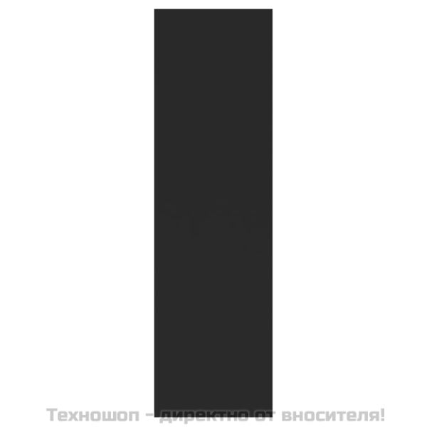 Стенен рафт, черен, 75x16x55 см, инженерно дърво
