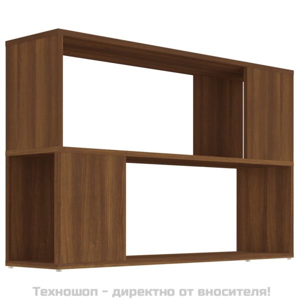 Библиотека, кафяв дъб, 100x24x63 см, инженерно дърво