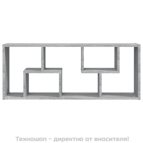 Стенен рафт, сив сонома, 36x16x90 см, инженерно дърво