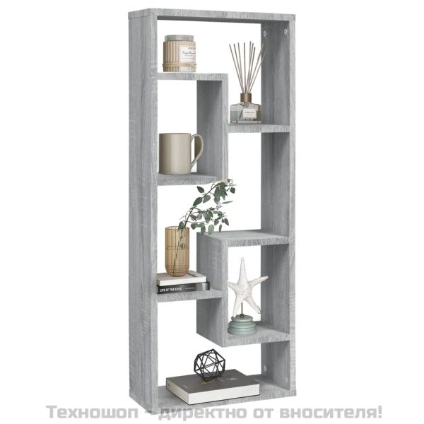 Стенен рафт, сив сонома, 36x16x90 см, инженерно дърво
