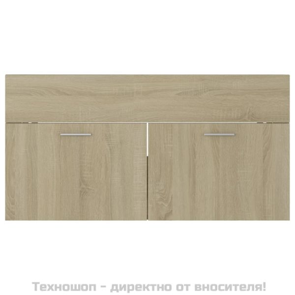 Долен шкаф за мивка, дъб сонома, 90x38,5x46 см, инженерно дърво
