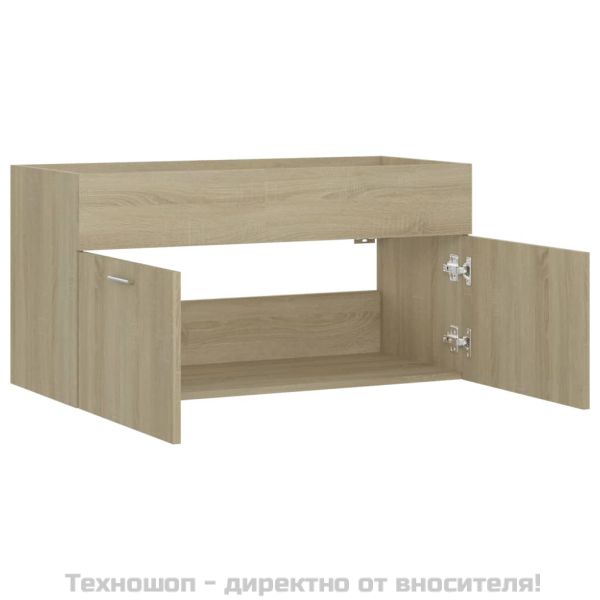 Долен шкаф за мивка, дъб сонома, 90x38,5x46 см, инженерно дърво