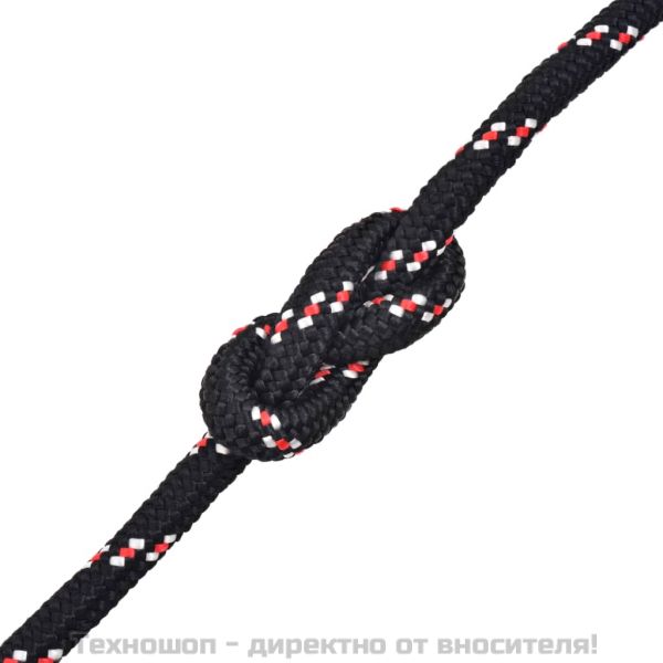 Морско въже, полипропилен, 6 мм, 100 м, черно