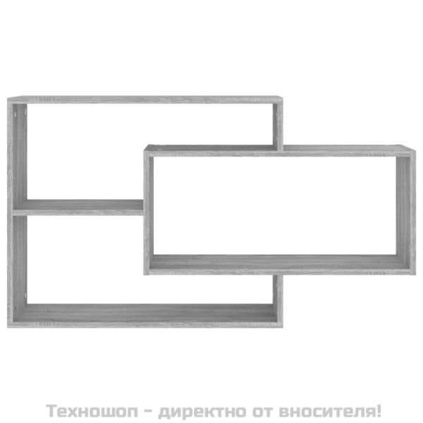 Стенен рафт, сив сонома, 104x20x58,5 см, инженерно дърво
