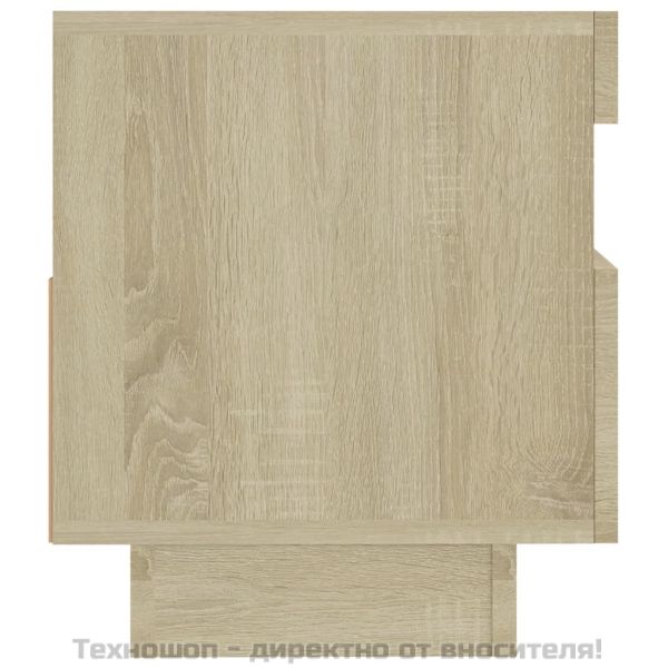 ТВ шкаф с LED осветление, дъб сонома, 80x35x40 см