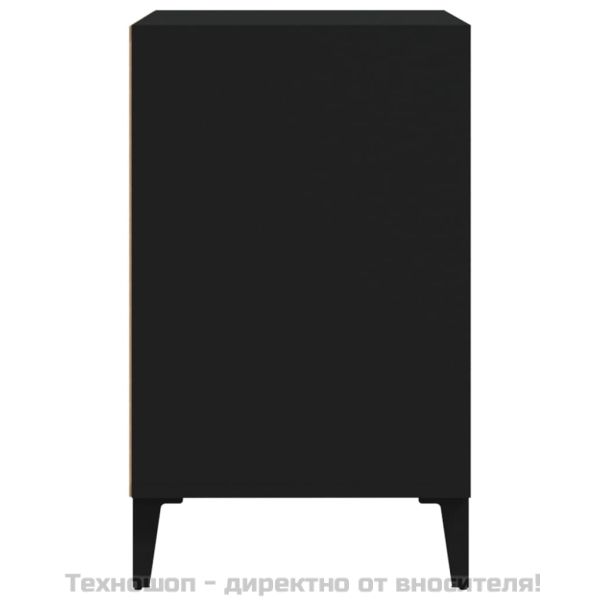 Шкаф за обувки, черен, 102x36x60 см, инженерно дърво