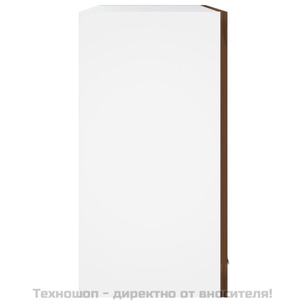 Висящ стъклен шкаф "Lyon", кафяв дъб, 60x31x60 см, инженерно дърво