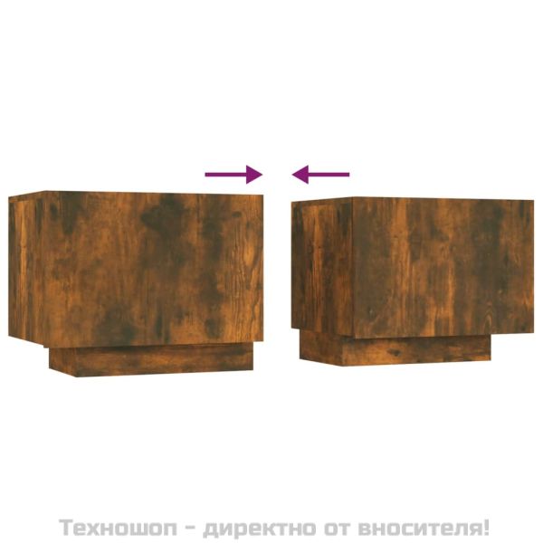 ТB шкаф, опушен дъб, 100x35x40 см, инженерно дърво