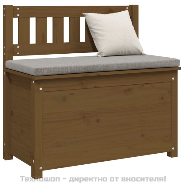 Пейка, меденокафява, 80x41x77 см, борово дърво масив