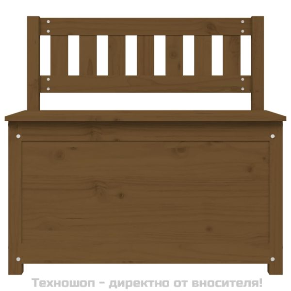 Пейка, меденокафява, 80x41x77 см, борово дърво масив