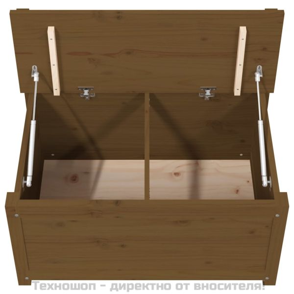 Пейка, меденокафява, 80x41x77 см, борово дърво масив