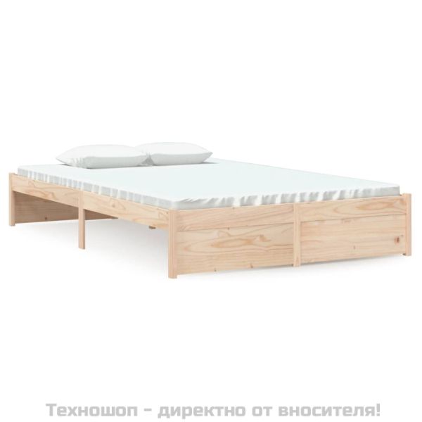 Рамка за легло без матрак, масивна дървесина, 120x200 см