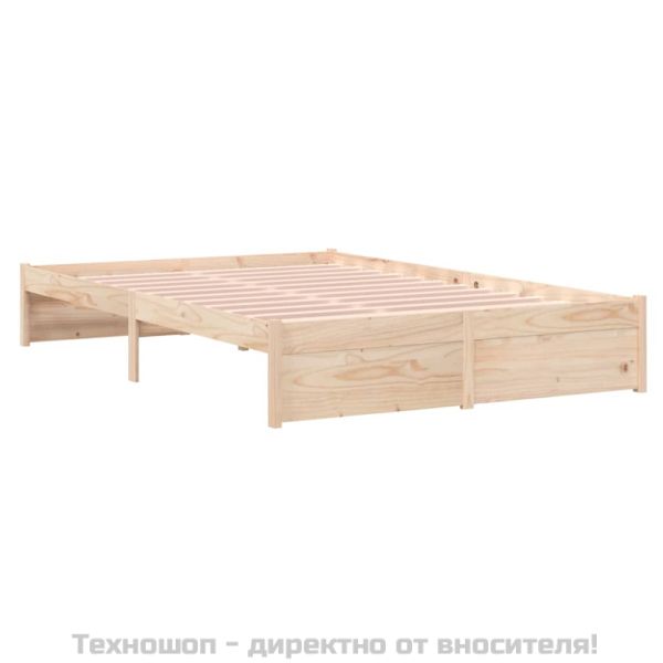 Рамка за легло без матрак, масивна дървесина, 120x200 см