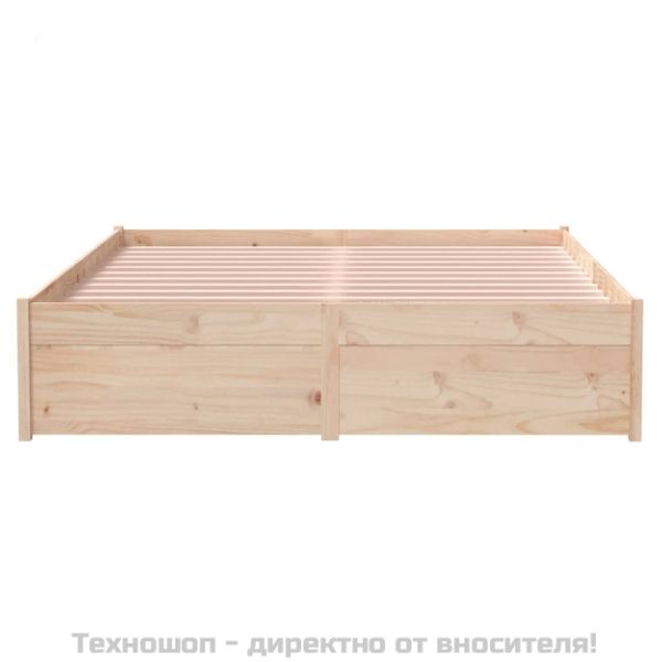 Рамка за легло без матрак, масивна дървесина, 120x200 см