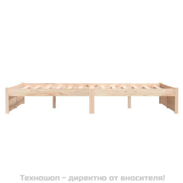Рамка за легло без матрак, масивна дървесина, 120x200 см