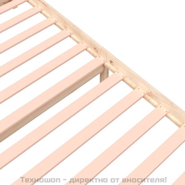 Рамка за легло без матрак, масивна дървесина, 120x200 см