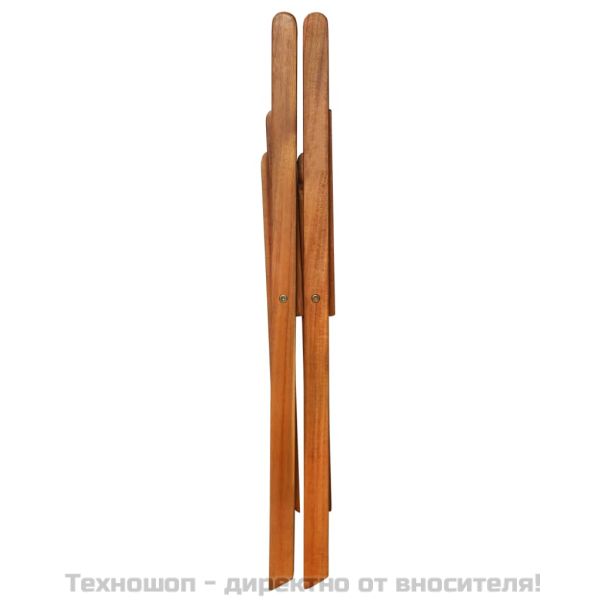 Градински бистро столове, 2 бр, акациево дърво масив