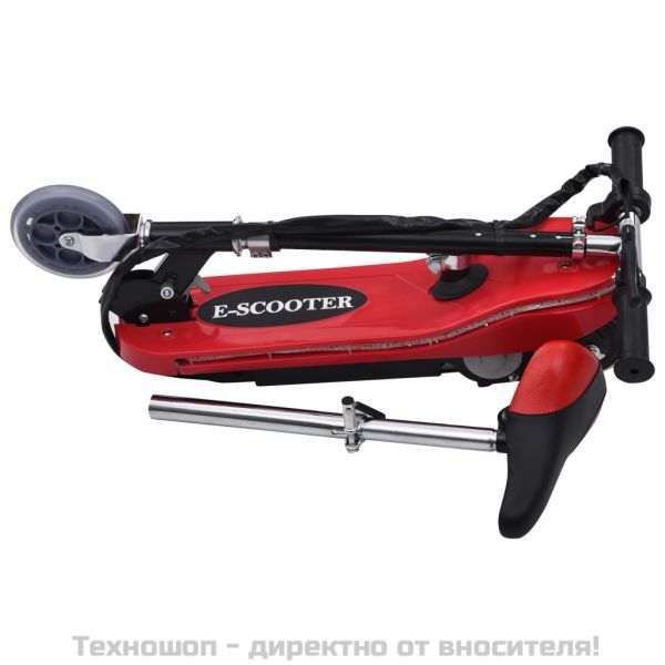 Детска тротинетка със седалка и LED, 120 W, червена