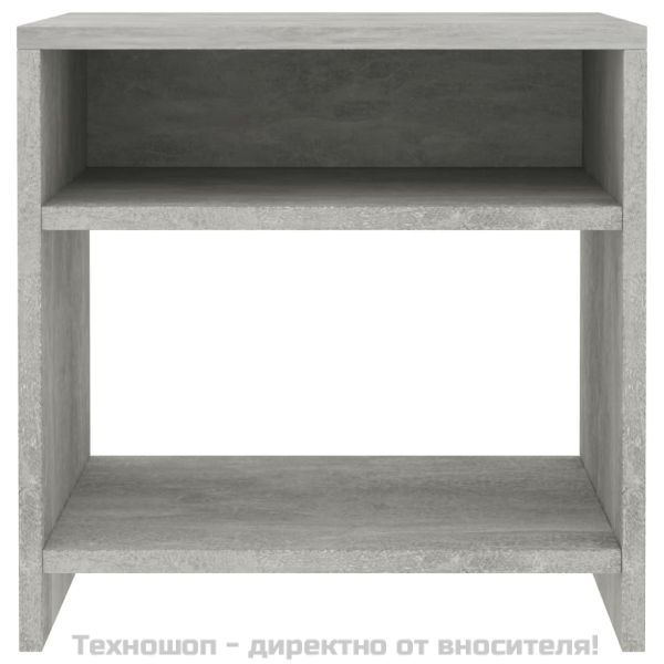Нощни шкафчета 2 бр бетоново сиво 40x30x40 см инженерно дърво