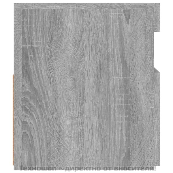 ТВ шкаф с LED осветление, сив сонома, 90x35x40 см