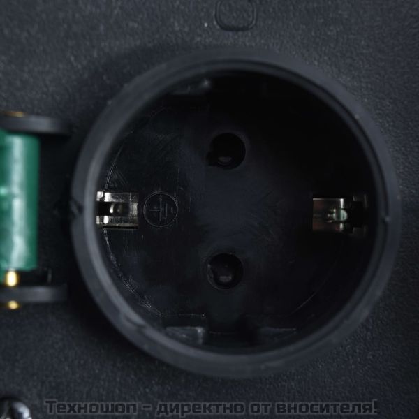 Градински контакт, 4 слота, водоустойчива полимерна смола, сив