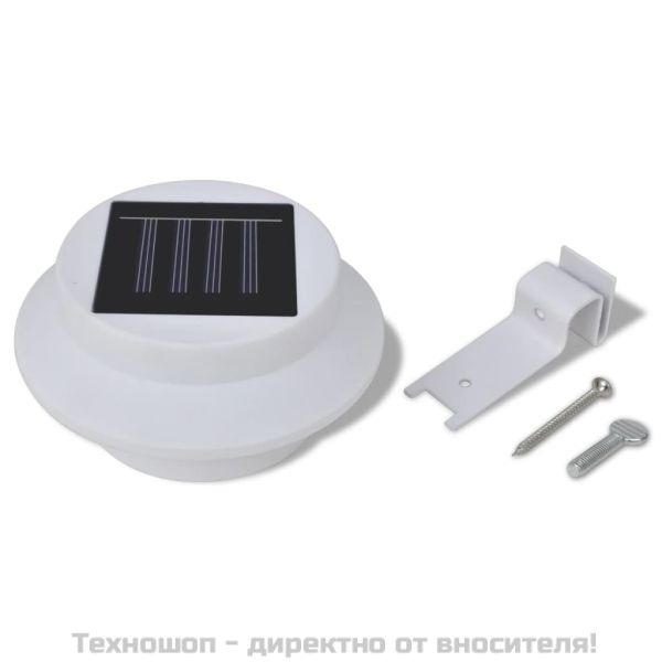 Комплект външни соларни LED лампи за ограда – 6 броя