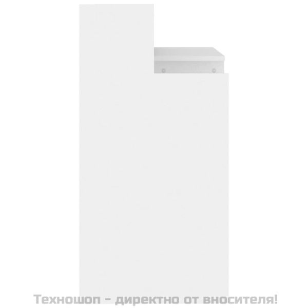 Бюро с LED осветление, бяло, 97x45x90 см, инженерно дърво