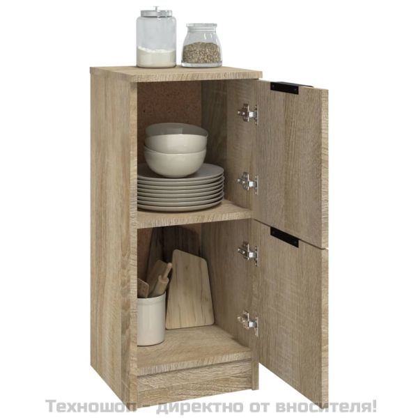 Сайдборди, 2 бр, дъб сонома, 30x30x70 см, инженерно дърво