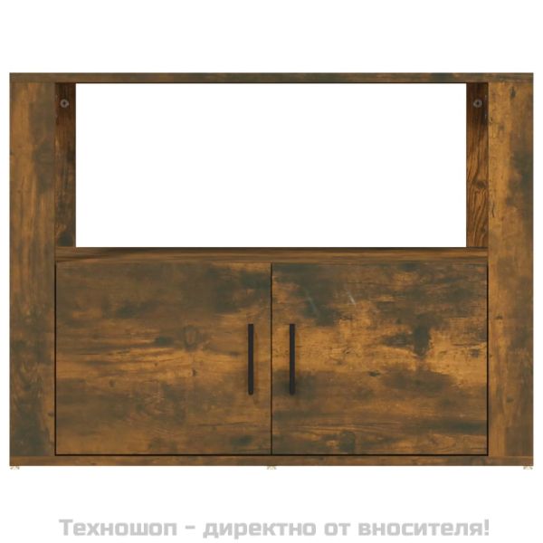 Сайдборд, опушен дъб, 80x30x60 см, инженерно дърво