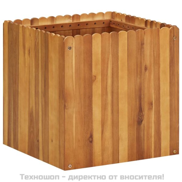 Градинска повдигната леха, 50x50x50 см, акациево дърво масив