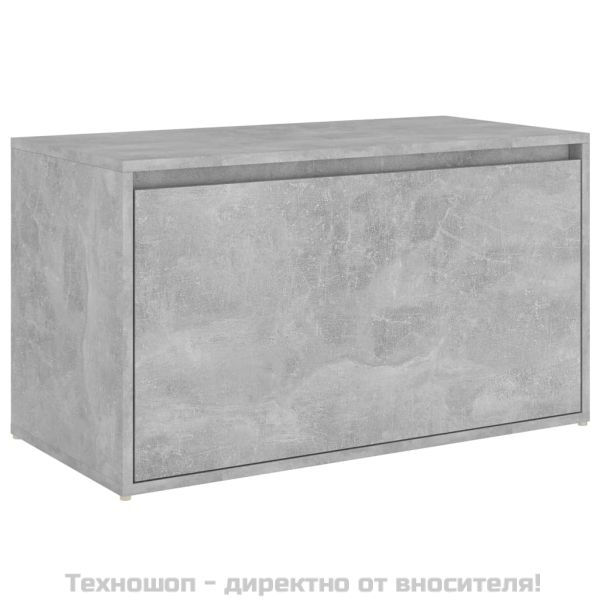 Пейка за коридор, 80x40x45 см, бетонно сива, инженерно дърво