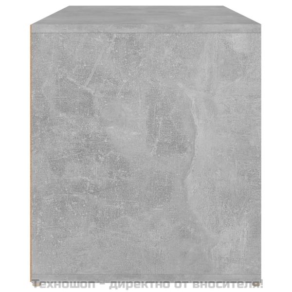 Пейка за коридор, 80x40x45 см, бетонно сива, инженерно дърво