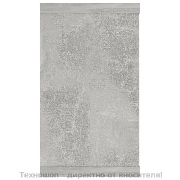 Стенни рафтове 2 бр бетонно сиви 80x15x26,5 см инженерно дърво