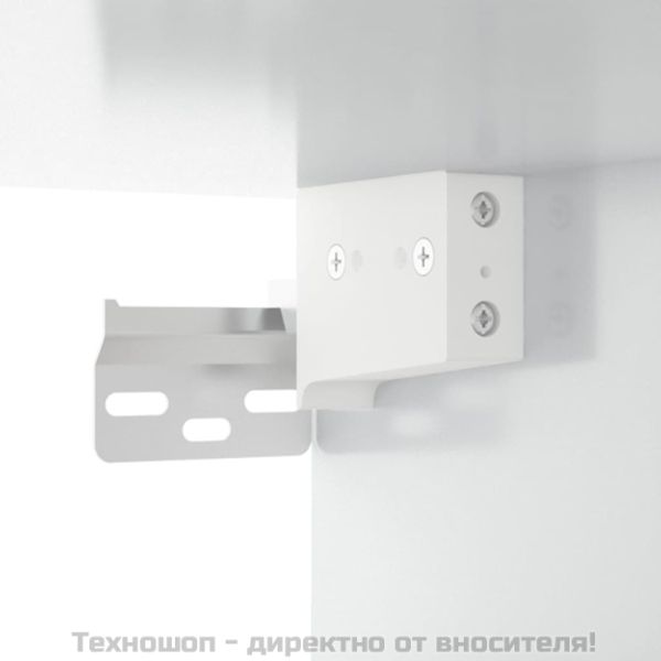 Окачен шкаф,Висок гланц бял, 35x34x90 см, инженерно дърво