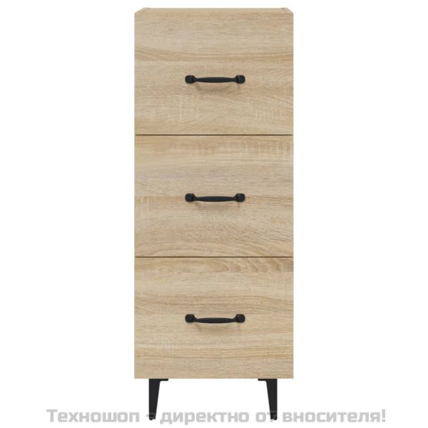 Сайдборд, дъб сонома, 34,5x34x90 см, инженерно дърво