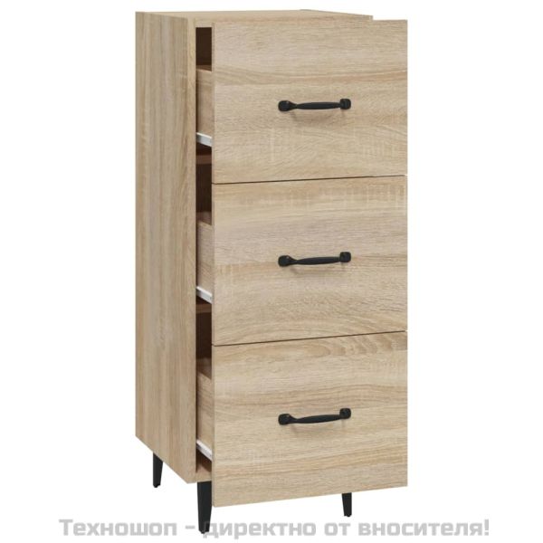 Сайдборд, дъб сонома, 34,5x34x90 см, инженерно дърво