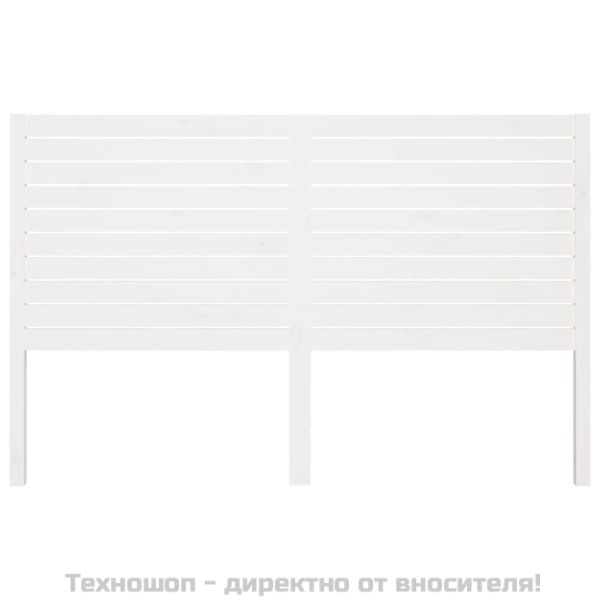 Горна табла за легло, бяла, 126x4x100 см, бор масив