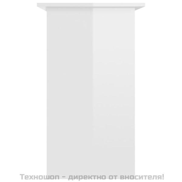 Бюро, бял гланц, 80x45x74 см, инженерно дърво