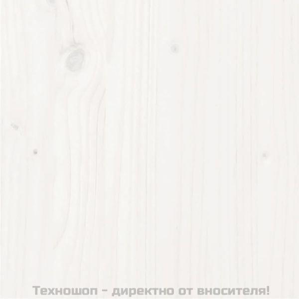 Рамка за легло, бяла, дърво масив, 135x190 cм, Double