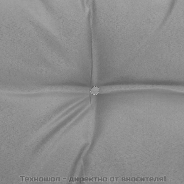 Градинска табуретка с възглавница, борова дървесина масив