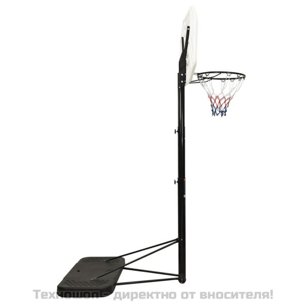 Баскетболна стойка, бяла, 258-363 см, полиетилен