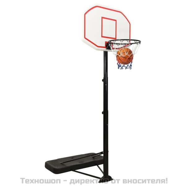 Баскетболна стойка, бяла, 258-363 см, полиетилен