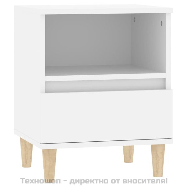 Нощни шкафчета, 2 бр, бели, 40x35x50 см