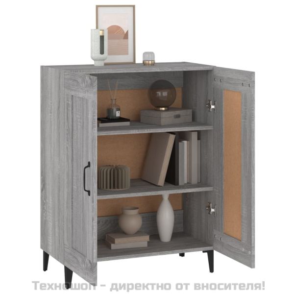 Сайдборд, сив сонома, 69,5x34x90 см, инженерно дърво