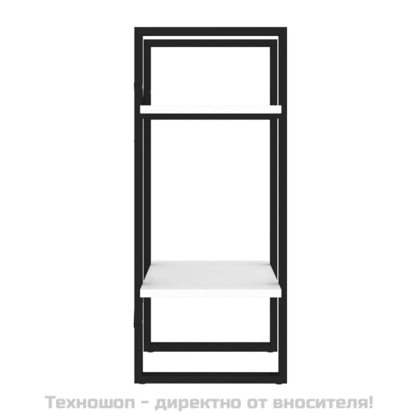2-етажна библиотека, бяла, 40x30x70 см, инженерно дърво