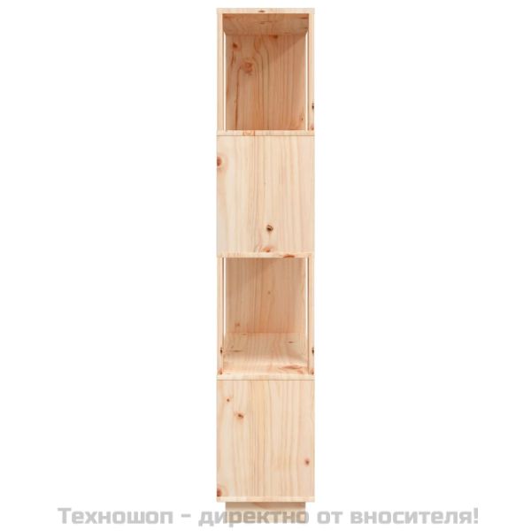 Библиотека/разделител за стая, 80x25x132 см, бор масив