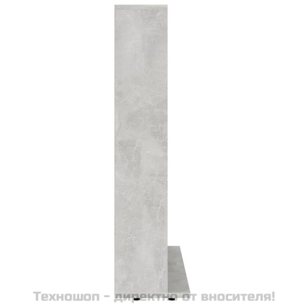 CD шкаф, бетонно сив, 100x23x89,5 см, инженерно дърво