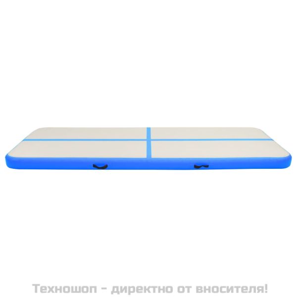 Надуваем дюшек за гимнастика с помпа, 400x100x20 см, PVC, син